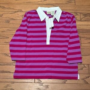 St. John's Bay Kids Polo - Pink and Purple Stripes